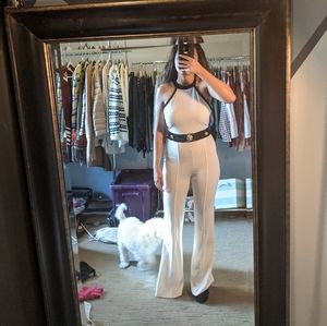White Jumpsuit w/ attached belt